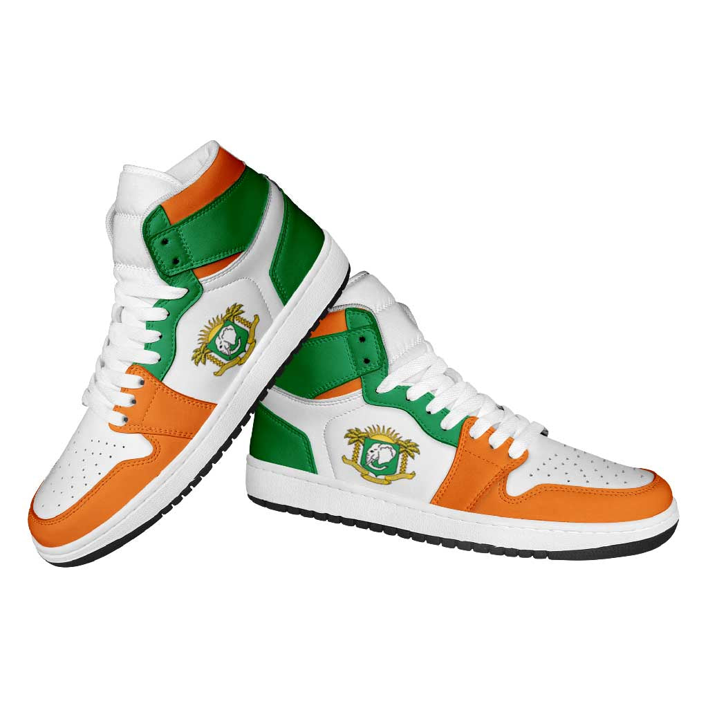 Ivory Coast High Sneakers AJ1 Classic National Flag Style - African Pride