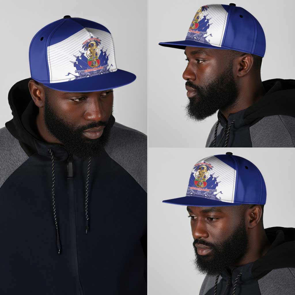 Les Grenadiers Haiti Football Snapback Cap 2026 Nou Retounen White Version - African Pride