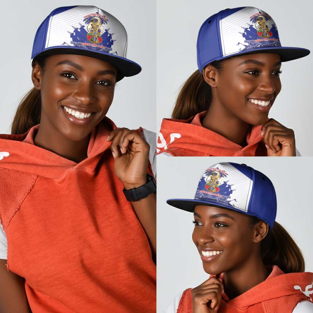 Les Grenadiers Haiti Football Snapback Cap 2026 Nou Retounen White Version - African Pride
