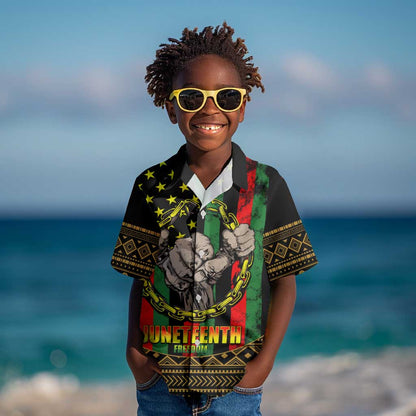 Juneteenth Celebration 2024 Kid Hawaiian Shirt Black History June 19