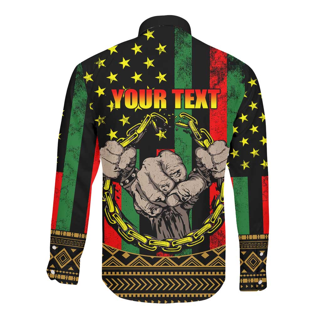 Juneteenth Celebration 2024 Long Sleeve Button Shirt Black History June 19