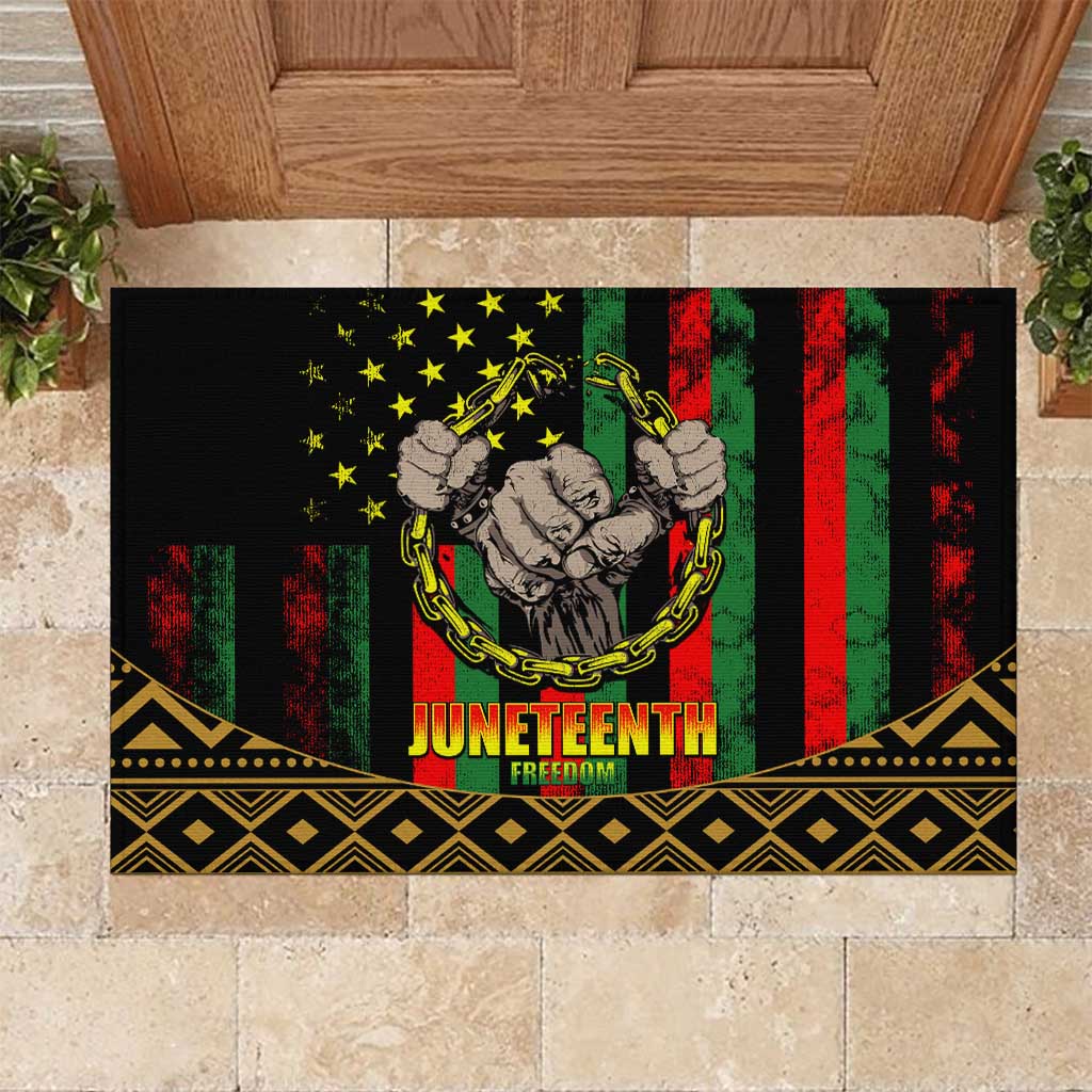 Juneteenth Celebration 2024 Rubber Doormat Black History June 19