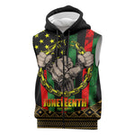 Juneteenth Celebration 2024 Sleeveless Zip Hoodie Black History June 19 - African Pride