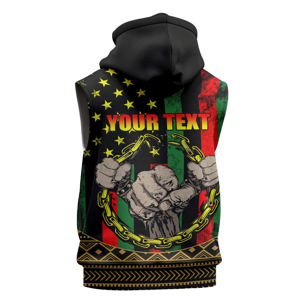 Juneteenth Celebration 2024 Sleeveless Zip Hoodie Black History June 19 - African Pride