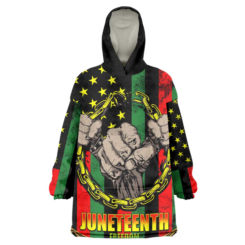 Juneteenth Celebration 2024 Wearable Blanket Hoodie Black History June 19