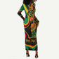 Juneteenth 2024 Long Sleeve Bodycon Dress 1865 Freedom Day Anniversary LT01