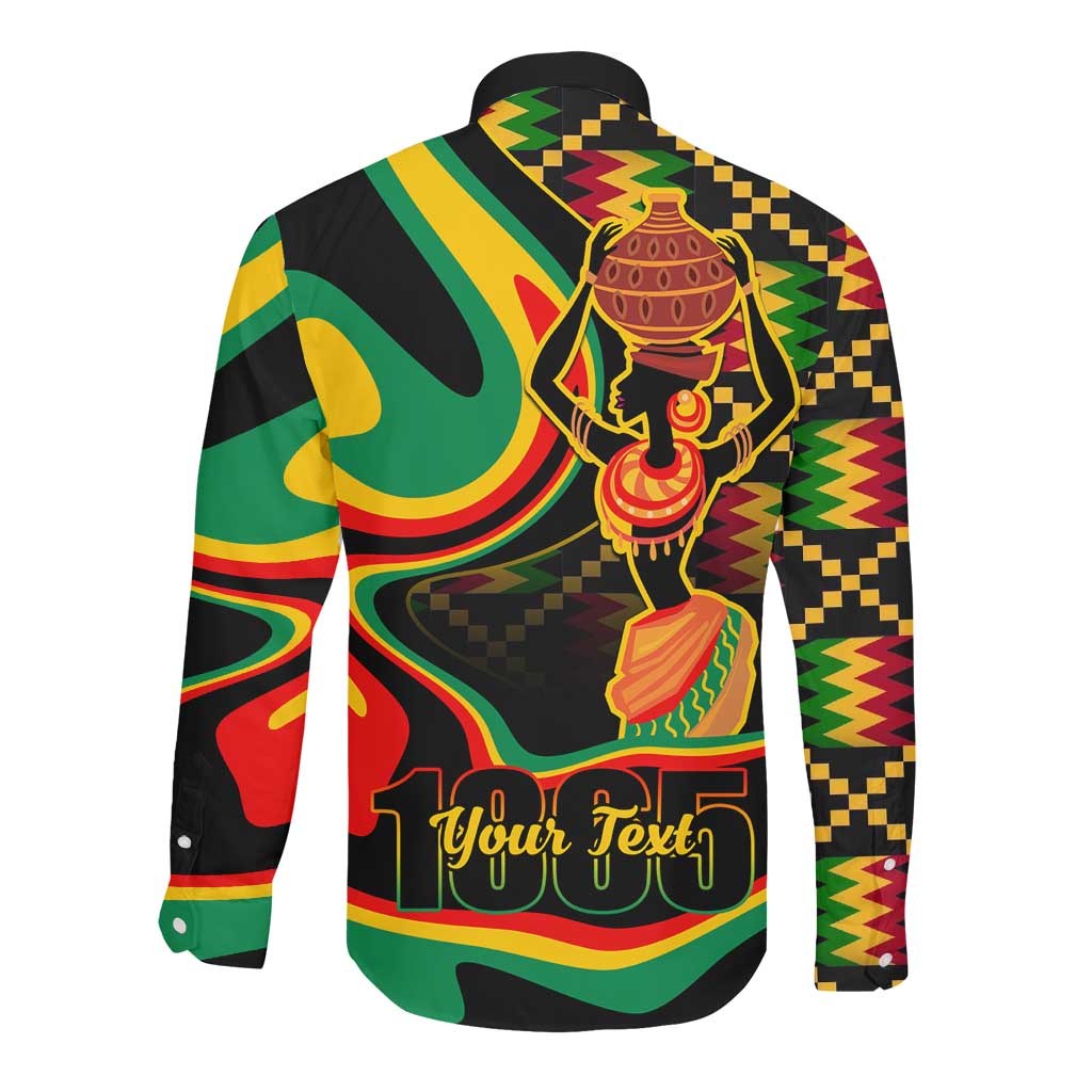 Juneteenth 2024 Long Sleeve Button Shirt 1865 Freedom Day Anniversary