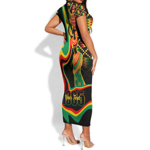 Juneteenth 2024 Short Sleeve Bodycon Dress 1865 Freedom Day Anniversary LT01