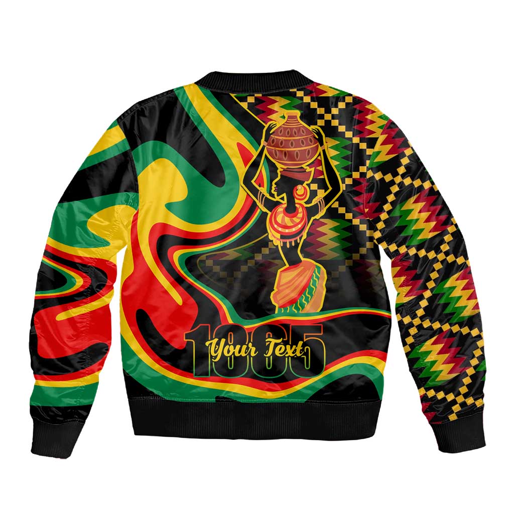 Juneteenth 2024 Sleeve Zip Bomber Jacket 1865 Freedom Day Anniversary
