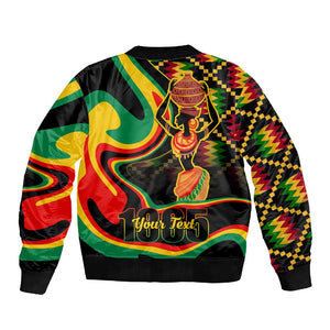 Juneteenth 2024 Sleeve Zip Bomber Jacket 1865 Freedom Day Anniversary