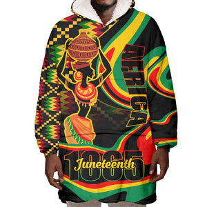 Juneteenth 2024 Wearable Blanket Hoodie 1865 Freedom Day Anniversary