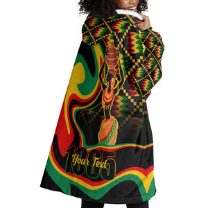 Juneteenth 2024 Wearable Blanket Hoodie 1865 Freedom Day Anniversary