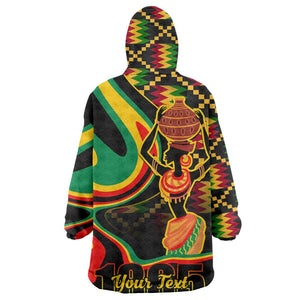 Juneteenth 2024 Wearable Blanket Hoodie 1865 Freedom Day Anniversary