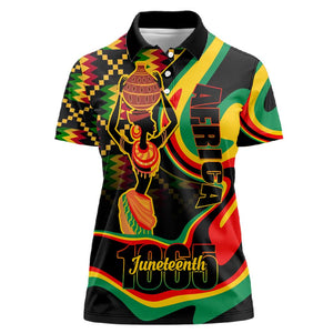 Juneteenth 2024 Women Polo Shirt 1865 Freedom Day Anniversary