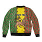 Personalized Ethiopia Bomber Jacket with Lion of Judah and African Pattern Design