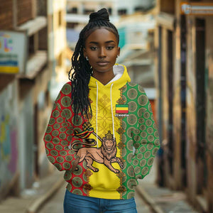 Personalized Ethiopia Hoodie with Lion of Judah and African Pattern Design