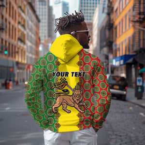 Personalized Ethiopia Hoodie with Lion of Judah and African Pattern Design