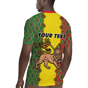 Personalized Ethiopia Rugby Jersey with Lion of Judah and African Pattern Design