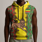 Personalized Ethiopia Sleeveless Hoodie with Lion of Judah and African Pattern Design - African Pride