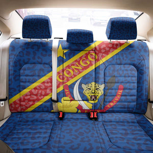 Congo DR Back Car Seat Cover Coat Of Arms Leopard Pattern