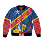 Congo DR Bomber Jacket Coat Of Arms Leopard Pattern