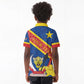 Congo DR Kid Polo Shirt Coat Of Arms Leopard Pattern