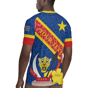 Congo DR Rugby Jersey Coat Of Arms Leopard Pattern