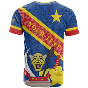 Congo DR T shirt Coat Of Arms Leopard Pattern