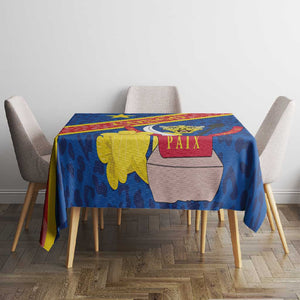 Congo DR Tablecloth Coat Of Arms Leopard Pattern