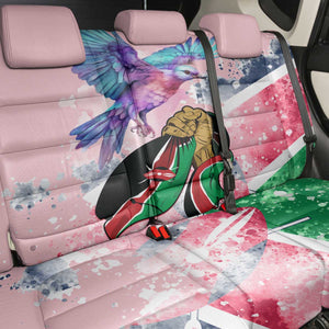 Kenya Independence Day Back Car Seat Cover with Lilac Breasted Roller - Unique Version