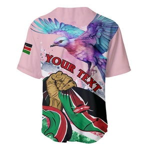 Personalized Kenya Independence Day Baseball Jersey with Lilac Breasted Roller - Unique Version