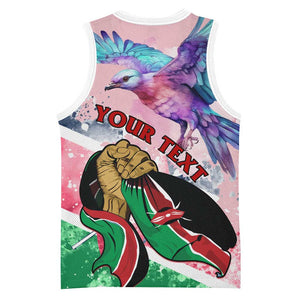 Personalized Kenya Independence Day Basketball Jersey with Lilac Breasted Roller - Unique Version LT01