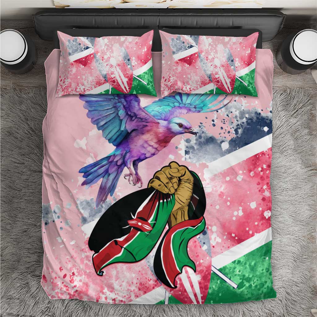 Kenya Independence Day Bedding Set with Lilac Breasted Roller - Unique Version