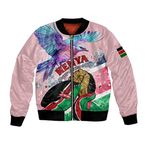 Personalized Kenya Independence Day Bomber Jacket with Lilac Breasted Roller - Unique Version