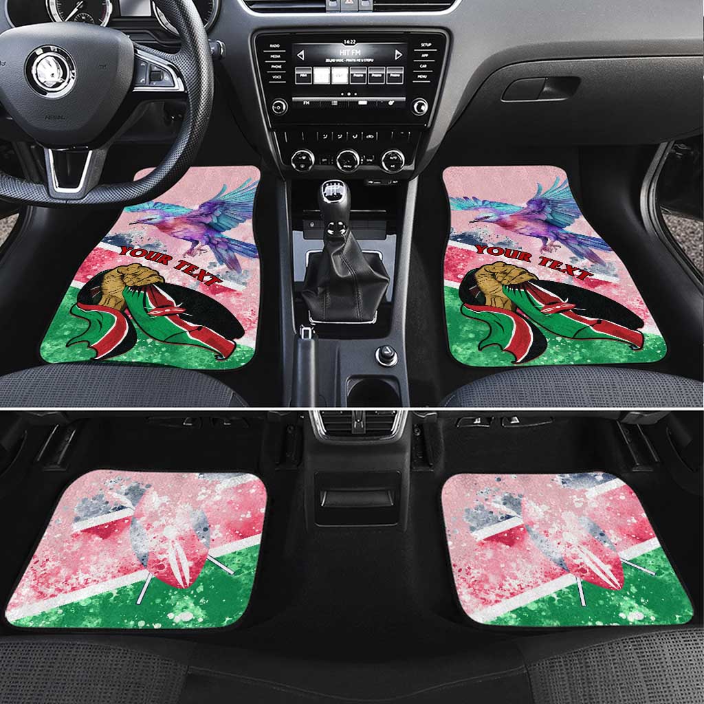 Kenya Independence Day Car Mats with Lilac Breasted Roller - Unique Version