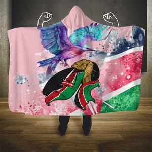 Kenya Independence Day Hooded Blanket with Lilac Breasted Roller - Unique Version