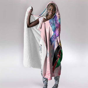 Kenya Independence Day Hooded Blanket with Lilac Breasted Roller - Unique Version