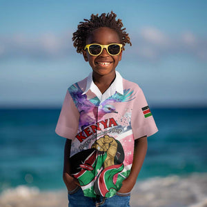 Personalized Kenya Independence Day Kid Hawaiian Shirt with Lilac Breasted Roller - Unique Version