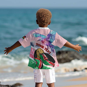 Personalized Kenya Independence Day Kid Hawaiian Shirt with Lilac Breasted Roller - Unique Version