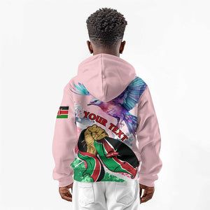 Personalized Kenya Independence Day Kid Hoodie with Lilac Breasted Roller - Unique Version