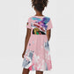 Personalized Kenya Independence Day Kid Short Sleeve Dress with Lilac Breasted Roller - Unique Version