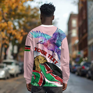 Personalized Kenya Independence Day Long Sleeve Shirt with Lilac Breasted Roller - Unique Version LT01