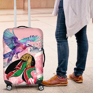 Kenya Independence Day Luggage Cover with Lilac Breasted Roller - Unique Version