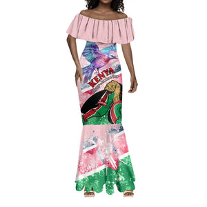 Personalized Kenya Independence Day Mermaid Dress with Lilac Breasted Roller - Unique Version