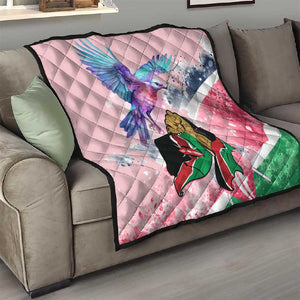 Kenya Independence Day Quilt with Lilac Breasted Roller - Unique Version