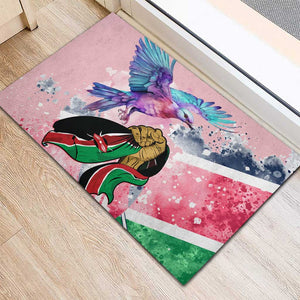 Kenya Independence Day Rubber Doormat with Lilac Breasted Roller - Unique Version