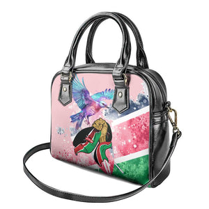 Kenya Independence Day Shoulder Handbag with Lilac Breasted Roller - Unique Version