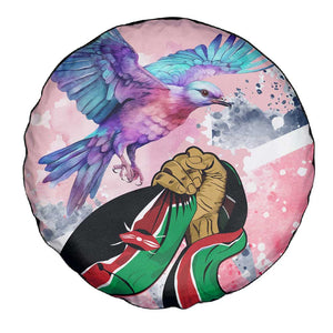 Kenya Independence Day Spare Tire Cover with Lilac Breasted Roller - Unique Version