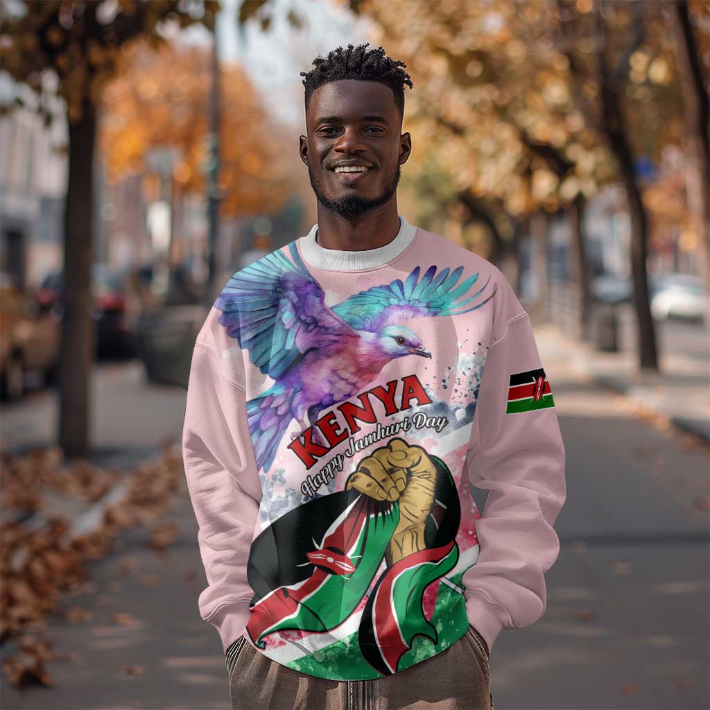 Personalized Kenya Independence Day Sweatshirt with Lilac Breasted Roller - Unique Version