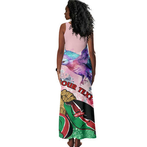 Personalized Kenya Independence Day Tank Maxi Dress with Lilac Breasted Roller - Unique Version